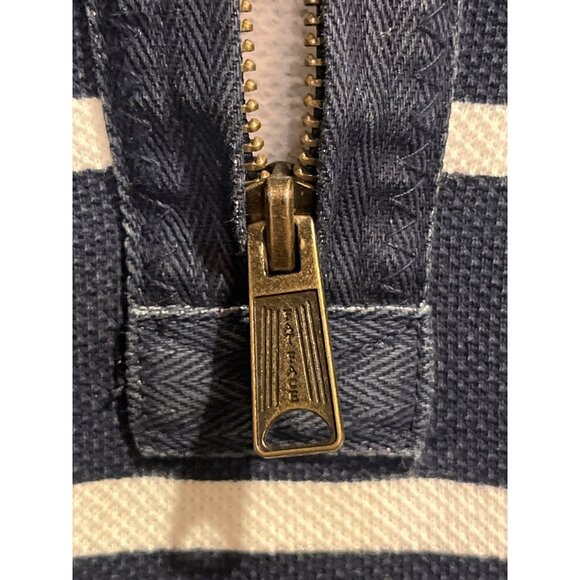 Navy Striped Fat Face The Airlie Half-Zip Sweatshirt UK10/EUR38/USA6 100% Sustai - Picture 9 of 12